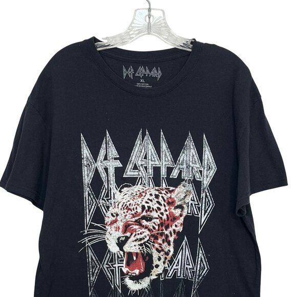 Def Leppard Graphic Band Tee Tshirt Size XL Black Leopard Design - Picture 3 of 7